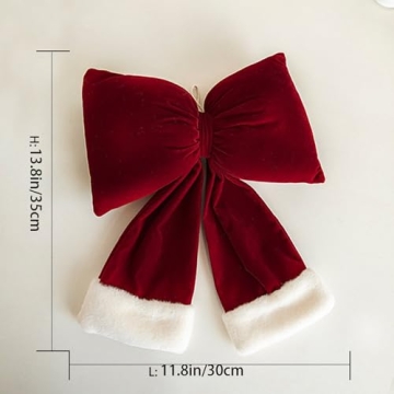 Luxury Velvet Burgundy Bows for Holiday Decoration
