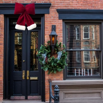 Luxury Velvet Burgundy Bows for Holiday Decoration