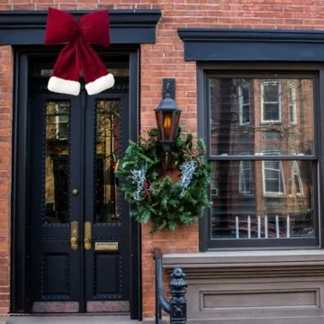 Luxury Velvet Burgundy Bows for Holiday Decoration