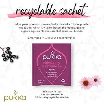 Pukka Organic Elderberry & Echinacea Herbal Tea Bags