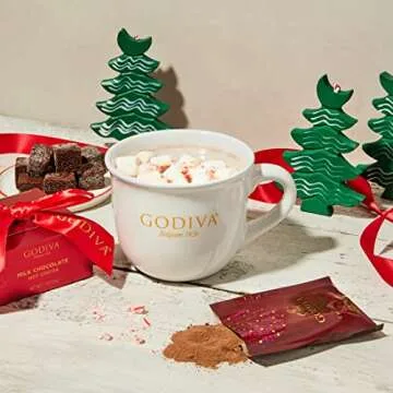Godiva Hot Chocolate Mug Gift Set with Cocoa Mix