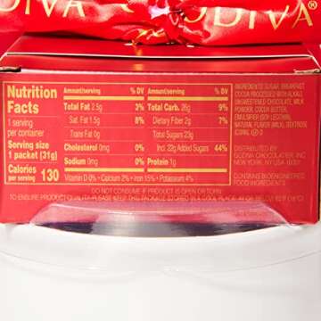 Godiva Hot Chocolate Mug Gift Set, Includes Branded White Ceramic Mug and Godiva Milk Chocolate Hot Cocoa Mix in Gift Packaging