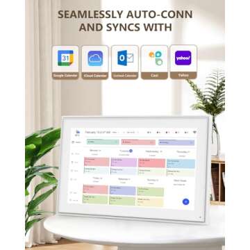 Canupdog Digital Calendar, 10.1inch Smart WiFi Digital Calendar&Chore Chart, 1920 * 1080 IPS Touch S...