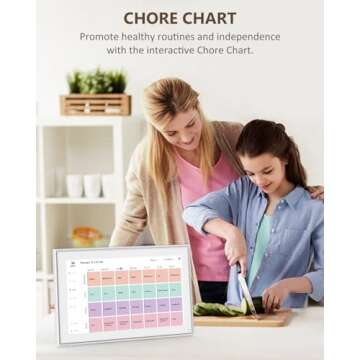 Canupdog 10.1inch Smart WiFi Digital Calendar & Chore Chart