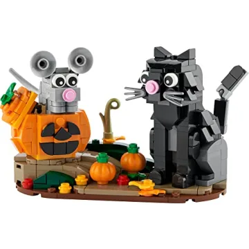 LEGO Halloween Cat & Mouse Building Kit for Festive Fun