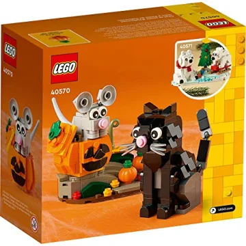 LEGO Halloween Cat & Mouse Building Kit for Festive Fun