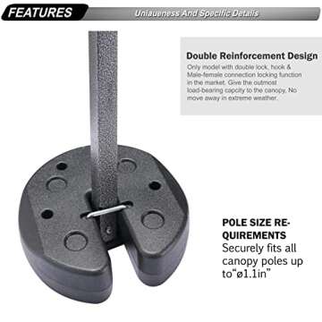 ABCCANOPY Easy Canopy Weights for Secure Tent Stability