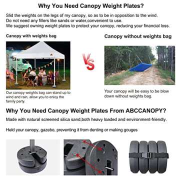 ABCCANOPY Easy Canopy Weights for Secure Tent Stability