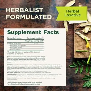 Traditional Medicinals - Smooth Move Laxative Capsules - Contains Organic Senna - Natural Herbal Constipation Relief - 50 Capsules (1 Pack)