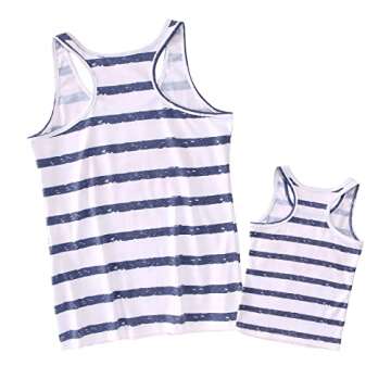 USA American Flag Tank Tops Women Kids 4th of July Family Matching Outfit Girls Boys Sleeveless Patriotic Shirts (Blue, Small)