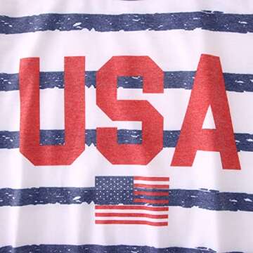 USA American Flag Tank Tops Women Kids 4th of July Family Matching Outfit Girls Boys Sleeveless Patriotic Shirts (Blue, Small)