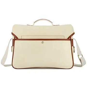 Kattee Unisex's Vintage PU Leather Canvas DSLR Camera Shoulder Bag for Canon Nikon, etc (Large, Apricot)