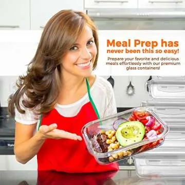 Chef's Star CHST13GLASS Glass Storage Containers, Clear