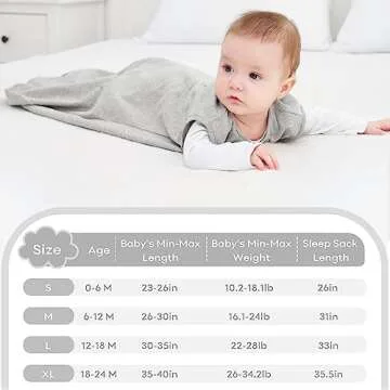 Yoofoss Baby Sleep Sack 12-18 Months 100% Cotton 0.5 TOG Baby Sleeping Bag 2-Way Zipper Toddler Wearable Blankets 3 Pack Breathable Lightweight (Large)