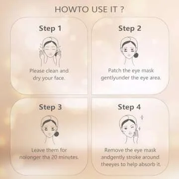 BBTFAA 24k Gold Under Eye Patches for Dark Circles