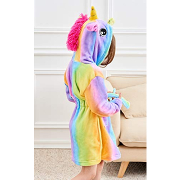 Doctor Unicorn Soft Hooded Bathrobe for Girls - Unicorn Gifts