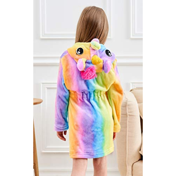 Doctor Unicorn Soft Hooded Bathrobe for Girls - Unicorn Gifts