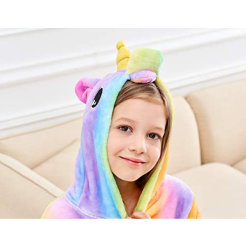 Doctor Unicorn Soft Hooded Bathrobe for Girls - Unicorn Gifts