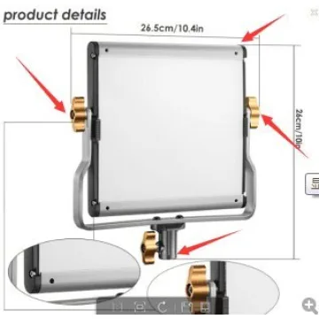 Neewer 3 Pack Dimmable Bi-Color LED Video Light Kit