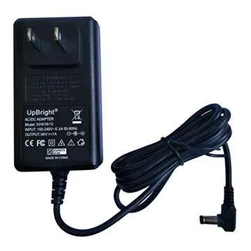 UpBright 36V AC/DC Adapter Compatible with CND LED Light Nail Lamp Dryer UV Shellac YS35-3601000U UV KLC-3600100 9200 90200 09200 C09200 JP3600 GM-769323 769323 YS35-3601000E 36VDC 1A Power Supply PSU