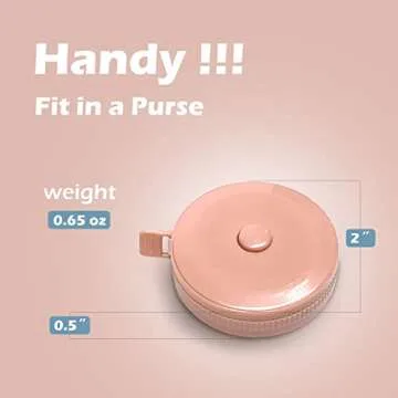 3 Pack Soft Sewing Tape Measure for Body Measuring - Premium Retractable Fabric and Cloth Tape Measure, Handy, Compact and Easy to Read - 60 Inchs Mini Measurement Tape, Waist Measuring Tape by GOOHEE