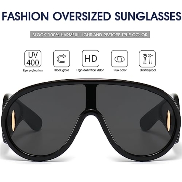 Trendy Oversized Sunglasses with UV400 Protection