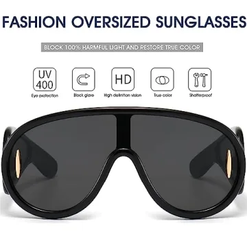 Trendy Oversized Sunglasses with UV400 Protection