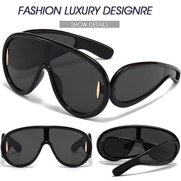 Trendy Oversized Sunglasses with UV400 Protection