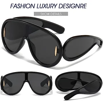 Trendy Oversized Sunglasses with UV400 Protection