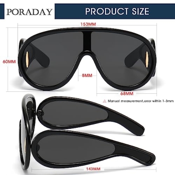 Trendy Oversized Sunglasses with UV400 Protection