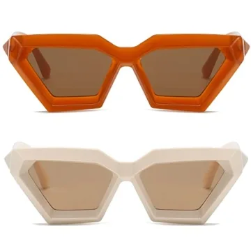 Breaksun Vintage Cat Eye Sunglasses for Women - Trendy, UV Protection