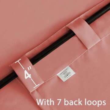 Turquoize Coral Blackout Curtains Back Tab/Rod Pocket Curtain Panels Room Darkening Curtains for Girls Room Thermal Insulated Curtain Drapes for Living Room - 52" W x 96" L - (Set of 2 Panels) - Coral