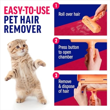 Chom Chom Roller Pet Hair Remover - ChomChom Reusable Cat and Dog Lint Rollers for Furniture, Couch, Car, and Clothes - Limited Cat Edition﻿