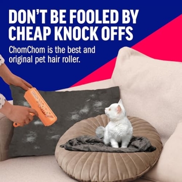 Chom Chom Roller Pet Hair Remover - ChomChom Reusable Cat and Dog Lint Rollers for Furniture, Couch, Car, and Clothes - Limited Cat Edition﻿