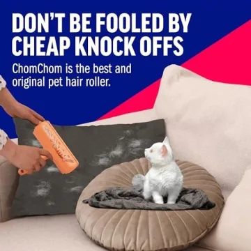 Chom Chom Roller Pet Hair Remover - ChomChom Reusable Cat and Dog Lint Rollers for Furniture, Couch, Car, and Clothes - Limited Cat Edition﻿