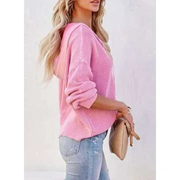 Stylish Acelitt Women's Knit Hoodie for Casual Elegance