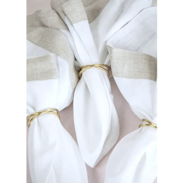 Elegant Solino Home Linen Napkins - Set of 4, 20x20 Inch