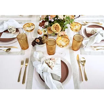 Elegant Solino Home Linen Napkins - Set of 4, 20x20 Inch