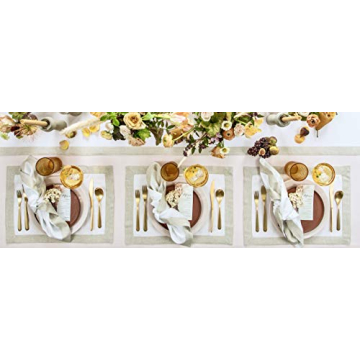 Elegant Solino Home Linen Napkins - Set of 4, 20x20 Inch