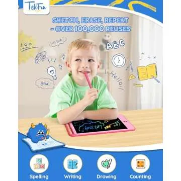 TEKFUN Kids Toys for 3+ Years Old Boys Girls Toddler, 8.5inch LCD Writing Tablet Erasable Drawing Ta...