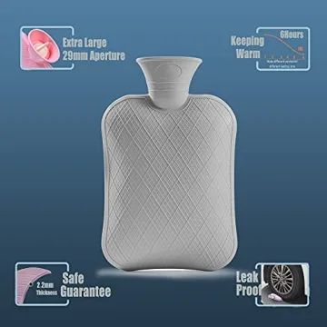 BICAREE 2L Hot Water Bottle for Pain Relief & Warmth
