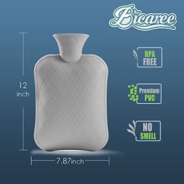 BICAREE 2L Hot Water Bottle for Pain Relief & Warmth