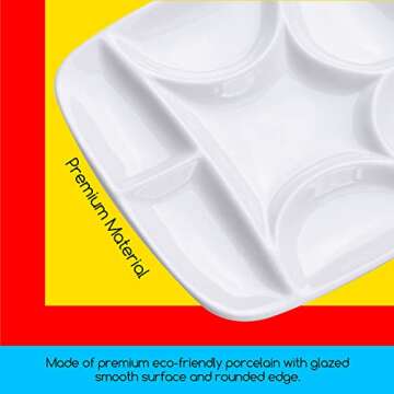 MEEDEN 7-Well Ceramic Paint Palette for Artists