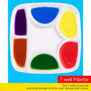 MEEDEN 7-Well Ceramic Paint Palette for Artists