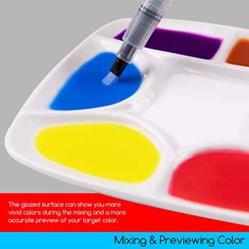 MEEDEN 7-Well Ceramic Paint Palette for Artists