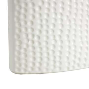 Deco 79 Ceramic Decorative Vase Centerpiece Vases with Abstract Spotted Pattern and Gold Leaf Accents, Set of 2 Flower Vases for Home Decoration 16", 12" H, White