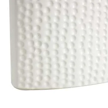 Deco 79 Ceramic Decorative Vase Centerpiece Vases with Abstract Spotted Pattern and Gold Leaf Accents, Set of 2 Flower Vases for Home Decoration 16", 12" H, White