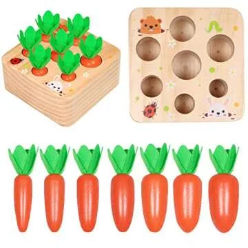 Aitbay Montessori Toy for 1 Year Old Toddlers - Carrots Harvest