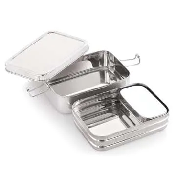 Wilmington Steelwares Stainless Steel Bento Box Lunch Container (Stainless Steel Medium)