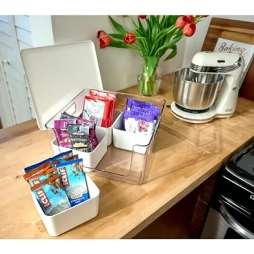 Stylish Recycled Plastic Kitchen Storage Bins Set